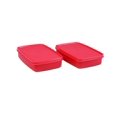 thumbnail image 1 of Juego de 2 recipientes pequeños de plástico Signora Ware Crispy Slim, 550 ml, color sandía, color rojo., 1 of 1