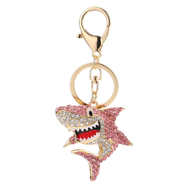 Porte-clés Créatif en Strass Requin Pendentif Sac Ornement pour Amis