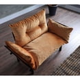 thumbnail image 2 of Mustard - Colored Metal Love Seat Futon / Practical for Daily Use, 2 of 4