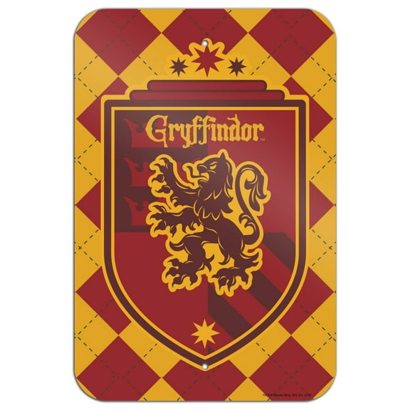 Harry Potter Gryffindor Plaid Sigil Home Business Office Sign