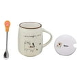 thumbnail image 2 of Naughty Calico Cat Porcelain Coffee Tea Mug Cup With Greeting Paw Spoon And Lid, 2 of 4