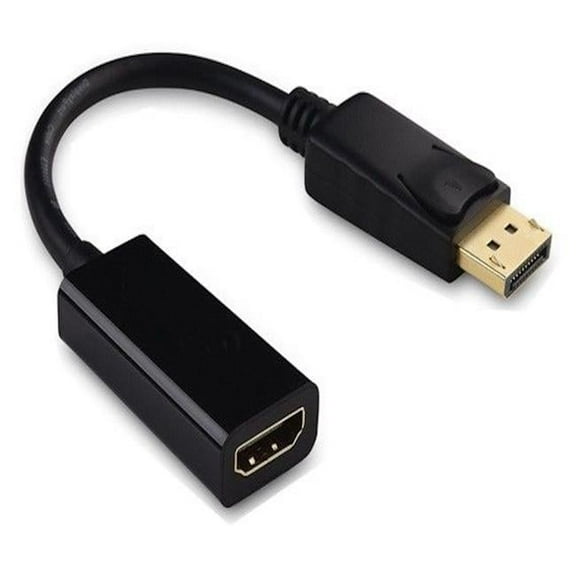 Sanoxy SNX-CBLR-DP201-1204 6.5 in. Displayport 1.2 Male to HDMI Female Passive Adapter Cable with Latches 4K Resolution Ready - Black