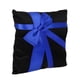 thumbnail image 3 of Almohada de boda Cojín con lazo rosa rojo 20cmx20cm Negro Sunnimix portador del anillo de cojines, 3 of 7