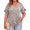 Red-Apricot-Floral, variant on Plus Size Blouses for Women V Neck Short Petal Sleeve Tunic Tops Casual Summer Floral Shirts