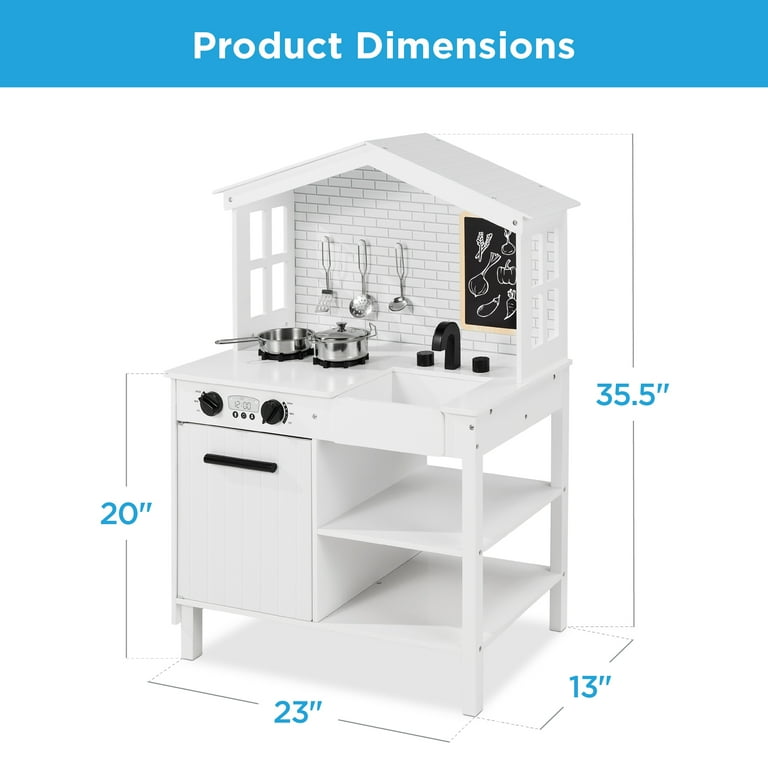 Best Choice Products Farmhouse Play Kitchen Toy For Kids W