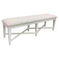 thumbnail image 1 of Pemberly Row 58" Upholstered Dining Bench with Boucle Fabric in White, 1 of 9