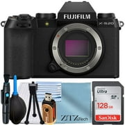 FUJIFILM X-S20 Mirrorless Camera-Black (Body Only) with SanDisk 128GB Memory Card + ZeeTech Accessory Bundle