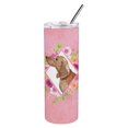 thumbnail image 1 of Caroline's Treasures CK4207TBL20 Gobelet Mince en Acier Inoxydable à Double Paroi de 20 oz à Fleurs Roses de Teckel, 1 of 1