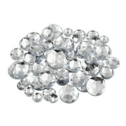 Hello Hobby Silver Assorted Gemstones, Clear Finish, Loose Set for Crafts and Décor