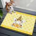 thumbnail image 3 of Cute Bees Entryway Rug 2'x3'&nbsp; Non Slip Front Door Mats, Spring Daisy Flowers Gnomes Honey Yellow Plaid Entrance Rugs Indoor Outdoor Carpet, Washable Floor Mats Small Area Rug for Bedroom Kitchen, 3 of 8
