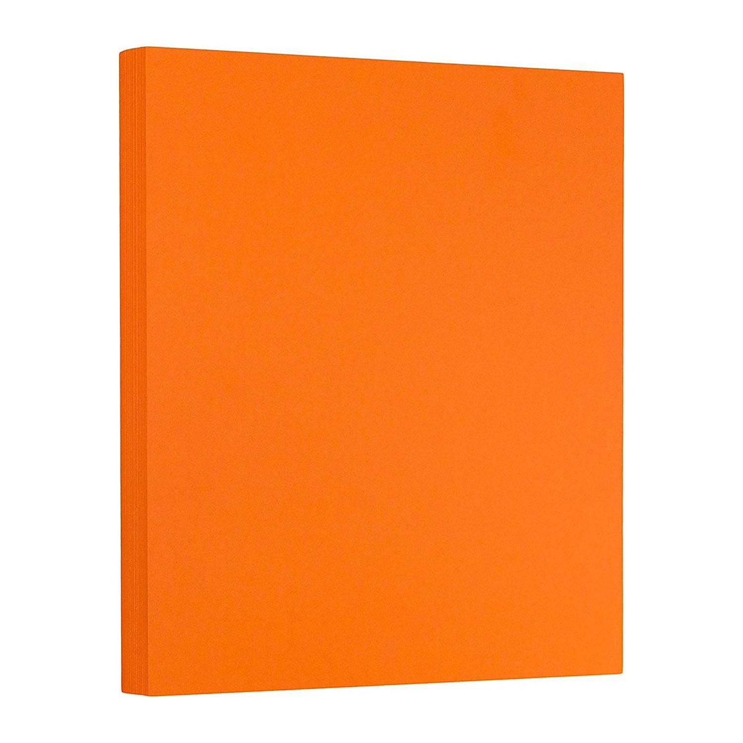 JAM Paper Cardstock, 8 1/2 x 11, 130lb Orange, 25 per Pack