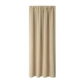 thumbnail image 3 of Xuniizn Blackout Curtains for Bedroom Thermal Insulated - 100%Polyester Black Out Curtains 2 Panels Set Room Darkening Window Curtains for Living Room, Beige, 3 of 4