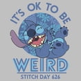 thumbnail image 2 of Womens Lilo & Stitch It's Ok to Be Weird Stitch Day 626 T Shirt, 2 of 4