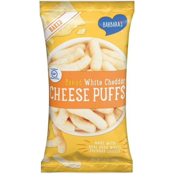 Barbara'S Bakery Baked White Cheddar Cheese Puffs, 5.5 Oz