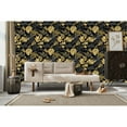 thumbnail image 4 of MuralsPrint Glam Golden Exotic Leaves Removable Peel-and-Stick Wallpaper - 10'ft H x 24''inch W, 4 of 4