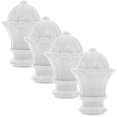 thumbnail image 1 of 4pcs Plastic Finials For Curtain Rods Simple Window Curtain Rod Ends Decorative Home Curtain Rod Cap Finials Suitable For 26-28 Mm Curtain Rods, 1 of 5