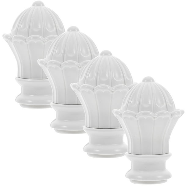 remates de plástico para barras de cortina, sencillos, decorativos, para el hogar, aptos para barras de cortina de 26-28 mm.