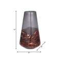 thumbnail image 4 of Elegant Glass Vase for Living Room Decor - Home Decor Accents with Sculptural Form and Grounded Base - Decorative Flower Vase for Room, Bedroom, House, Office and Table Display - 14", Black & Red, 4 of 11