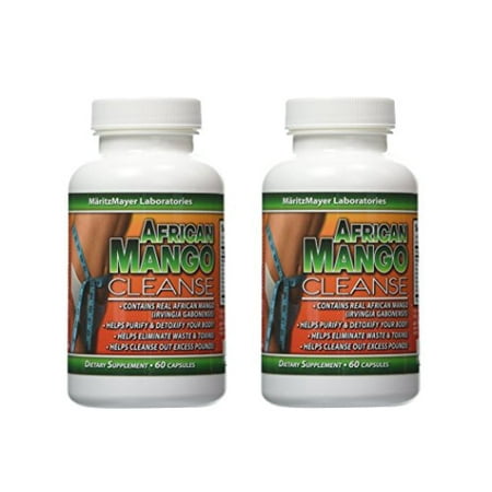 African Mango Cleanse Weight Loss Detox 60 Capsules Per Bottles (2