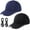 Black Navy, variant on 2 Pieces Baseball Cap with Light Hands Free 5 LED Battery Powered Headlamp Hat Flashlight Hat