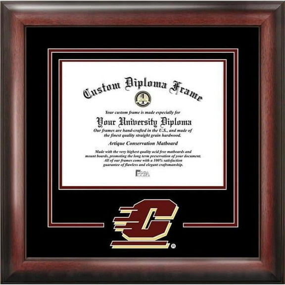 Campus Images MI999SD-1185 11 x 8.5 in. Central Michigan University Spirit Diploma Frame - Satin Mahogany