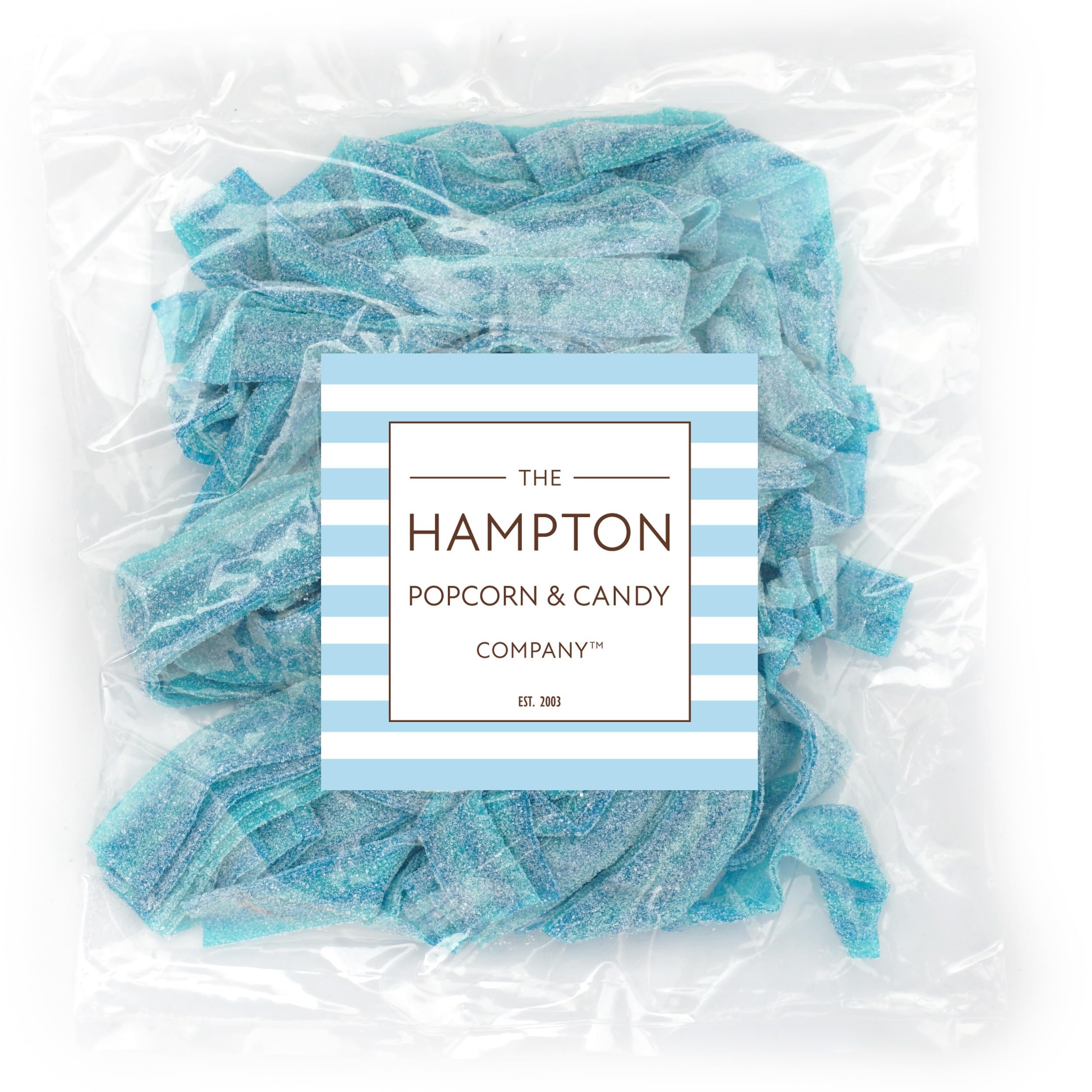 Blueberry Sour Belts, 2.5 Pound Bulk Bag, The Hampton Popcorn & Candy Company