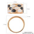 thumbnail image 6 of White Crystal Black White Enameled Bangle Cuff Bracelet Jewelry Birthday Gifts Size 7", 6 of 6