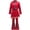 Red, variant on Blue Royal Princess 4-Piece Costume Set, 3-10Y Military Crop Jacket, Glitter Turtleneck Top, Satin Skirt & Leggings, Halloween Birthday Party Fancy Dress Up Outfit