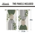 thumbnail image 5 of Sage Green Boho Kitchen Curtains for Bedroom 27.5Wx39H Inch Rod Pocket Mid Century Modern Abstract Gold Leaves Sun Minimalist Geometric Arch 2 Panels Window Treatment Set for Living Room Decor, 5 of 5