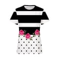 thumbnail image 2 of Gibobby Camiseta de manga corta para mujer Camiseta Mujer Casual Y Cómoda Con Cuello Redondo Y Camiseta Estampada Manga Corta(Blanco,G), 2 of 3