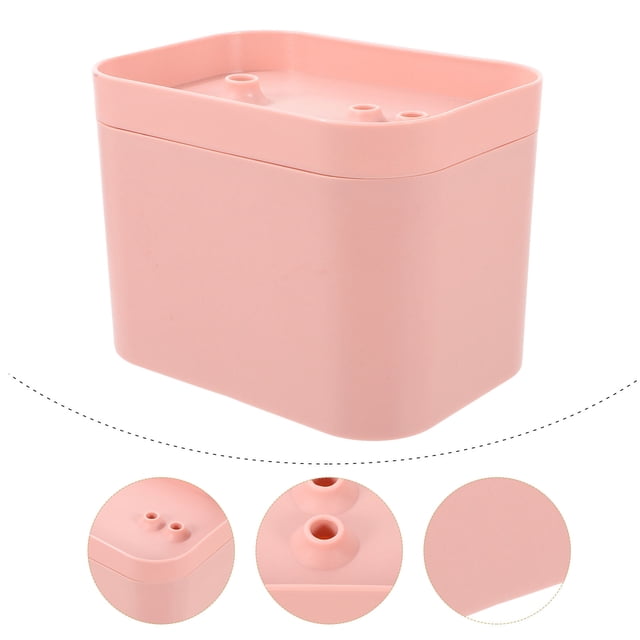 CRAFTHROU Pink Plastic Automatic Circulation Dog Water Fountain 1Pack