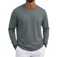 thumbnail image 3 of UDAUDU Mens Long Sleeve T Shirt Casual Tee Shirts Basic Crew Neck T Shirt for Daily Wear Lightweight Breathable Pullover Shirts L, 3 of 9