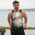 thumbnail image 6 of KLL Baseball Breaking Glass Print Men's Muscle Gym Workout Stringer Tank Tops Bodybuilding Fitness T-Shirts Tank Tops Men-XX-Large, 6 of 7