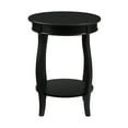 thumbnail image 5 of Powell Round Table with Shelf, Black, 5 of 8