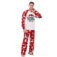 thumbnail image 5 of Nmnitkp Christmas Pajamas for Family Add Festive Atmosphere Family Christmas Pajamas Matching Sets PJ's Sleepwear Printed Top and Plaid Pants with Pockets Family Christmas Pajamas Matching Sets, 5 of 7