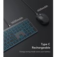thumbnail image 4 of RGB Backlit Wireless Keyboard and Mouse, Rainbow Backlight Keyboard with 3 Modes, Jiggler DPI Mouse, Type-C Rechargeable, 2.4G USB Cordless Keyboard and Mouse for Mac, Windows, Laptop, PC, 4 of 7