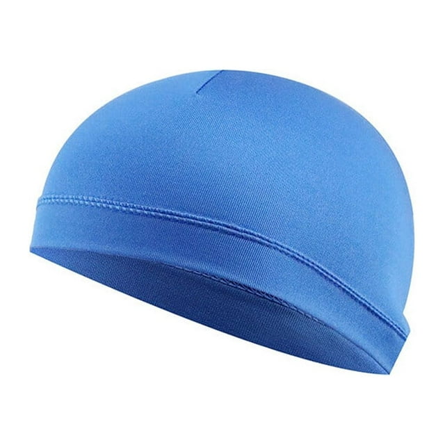 Skull Caps Mesh Fabric Biking Running Hat Sun Protection Comfortable Cycling Accessories Breathable Polyester Helmet Liner YM-02sapphire