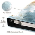 thumbnail image 4 of Photo Album 11.8x11.2 Inch Leather Cover Photo Book Scrapbooking Albums for Weddings Birthdays Anniversaries Watercolor Ink Splashes Pattern, 4 of 9