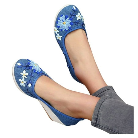 

f21 Fashion Women s Casual Shoes Breathable Thick-soled Outdoor Leisure Sandals Wedge Sandals for Women Size 8 Blue Wide