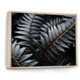 thumbnail image 2 of Designart "Monochromatic Delight Of Fern Fronds" Plants Floater Framed Wall Art Prints, 2 of 5