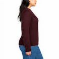 thumbnail image 3 of Katherine Barclay Ladies' Extra Fine Merino Wool Crewneck Sweater (Wine, XXL), 3 of 3