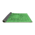 thumbnail image 2 of Ahgly Company Indoor Round Abstract Emerald Green Modern Area Rugs, 4' Round, 2 of 4