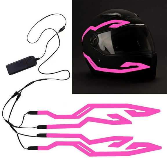 Cipaher Motorcycle Helmet Light High Visibility Safety Decoration Battery Powered (Pink)