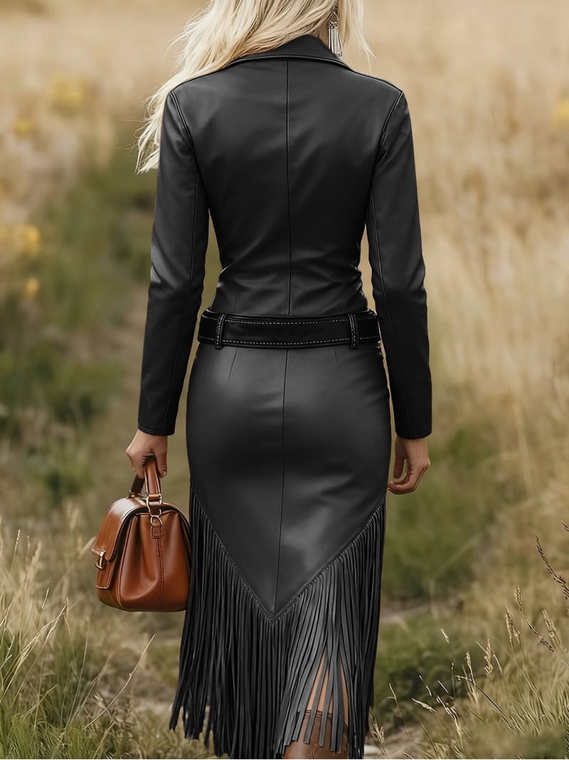 black western midi dress midi black western dress for women Petal and Pup Women's Farrow Long Sleeve Midi  Dress