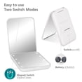 thumbnail image 4 of Pocket Mirror,2X Magnification LED Compact Travel Makeup Mirror with Light,Portable,Folding,Small Lighted Mirror for Gift, 4 of 5
