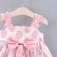 thumbnail image 4 of FRSASU Kids Dress Outfits ,Toddler Girls Kids Strap Bow Dot Print Summer Dress Princess Dresses, 4 of 9