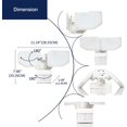 thumbnail image 3 of 5000K Daylight Outdoor LED Motion Sensor Security Lights, Dusk to Dawn, 30W, 2700LM, Waterproof Adjustable 2 Heads Motion Detector LED Flood Light for Entryway, Porch, Garage, Yard, CRI80, White, 3 of 7