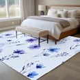 thumbnail image 4 of Non-Slip Rug Pad Rugs Spring Watercolor Purple Blue Flower Rectangle Area Rugs 5x7Ft Soft Carpet Pads for Living Room Kids Room, Blossom Floral Leaves, 4 of 9