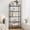 Black, variant on 5-Tier Glass Bookshelf with Gold Metal Frame, Tempered Glass Display Shelf, Narrow Storage Rack for Books, Plants, Decor, Living Room, Bedroom and Office