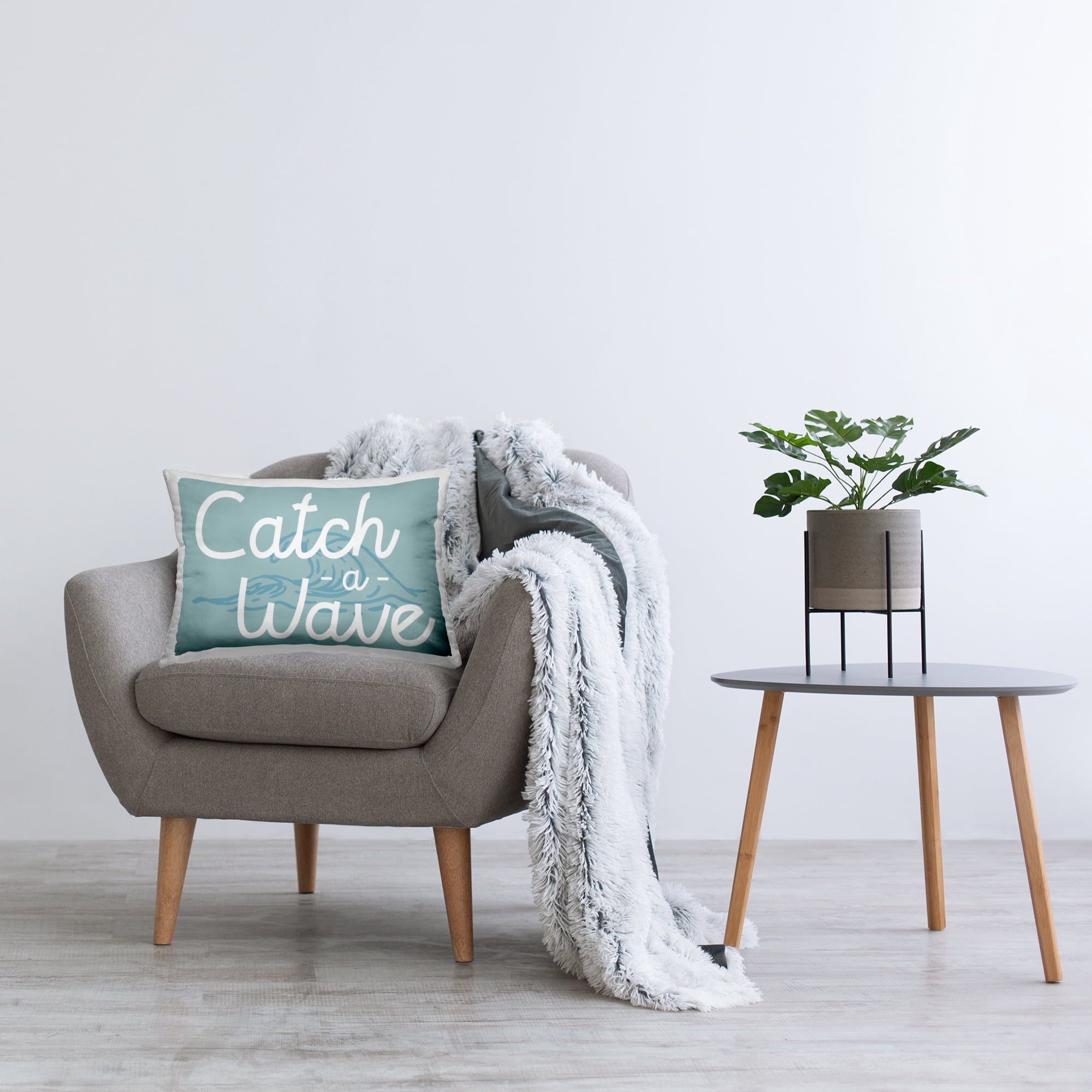 Stupell Industries Retro Catch a Wave Decorative Printed Throw Pillow, 14 x 20